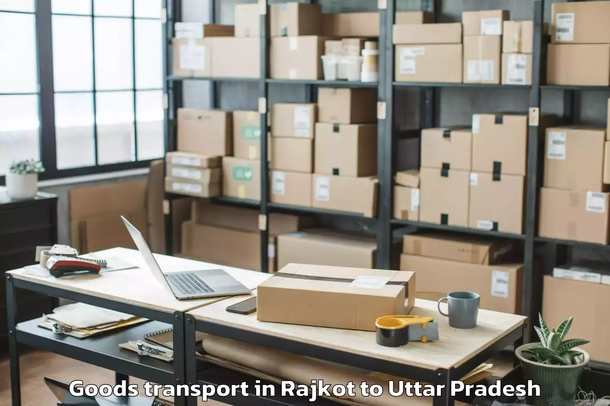 Top Rajkot to Handia Goods Transport Available